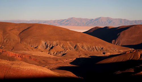 Scenic view of desert against sky