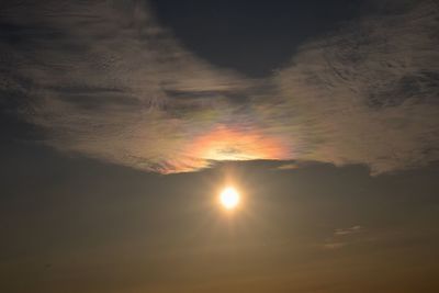 Scenic view of dramatic sky during sunset