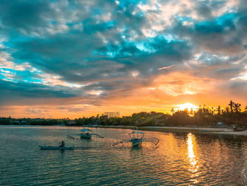 Scenic view of dramatic sky during sunset