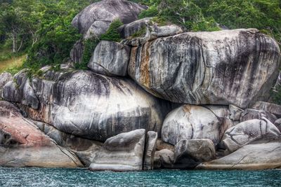 Rock formation on sea shore