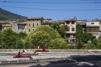 View of city against clear sky