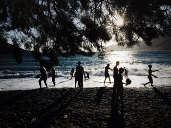 People standing at seaside