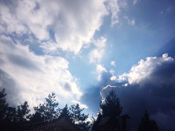 Low angle view of cloudy sky