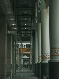 Interior of illuminated building