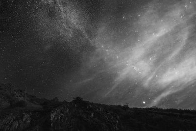 Low angle view of stars in sky