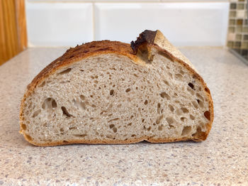 Close-up of bread on table