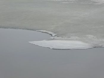 Scenic view of sea during winter