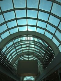 Low angle view of ceiling of shopping mall