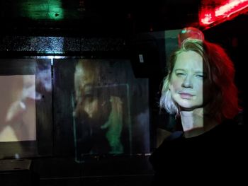 Portrait of woman looking at the dance floor 