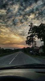 Country road at sunset