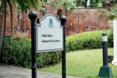 Information sign on footpath