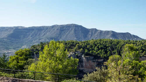 Scenic view of landscape against clear sky