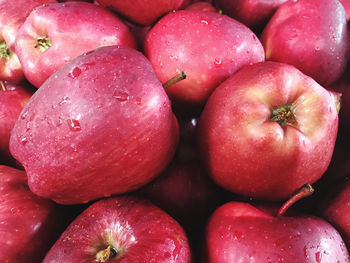 Full frame shot of apples in market