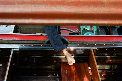 Man working on wood