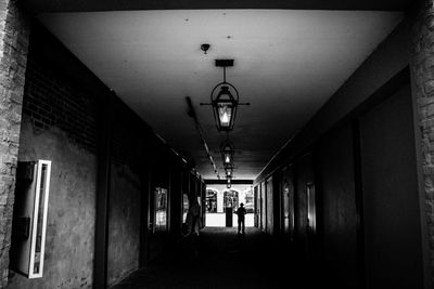 Empty corridor of building