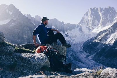 Man in mountains