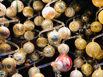 Full frame shot of decorations hanging at market stall