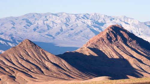 Scenic view of rocky mountains against sky