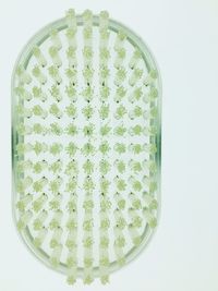 Close-up of fork over white background