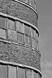 Low angle view of old building against sky