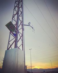 Low angle view of sky at sunset