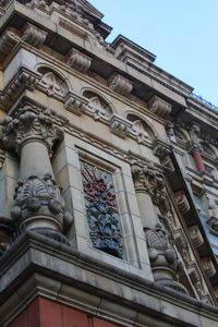 Low angle view of building against clear sky