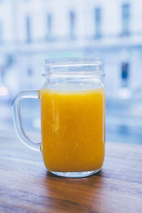 Close-up of drink on table