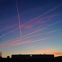 Low angle view of sky at sunset