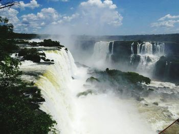 Scenic view of waterfall