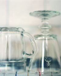 Close-up of glass jar on table