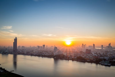 City at sunset