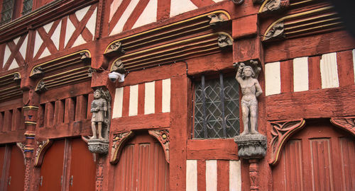 Low angle view of medieval building in rennes brittany france 