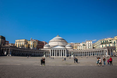 Basilica of san francesco di paola located at the west side of the piazza del plebiscito