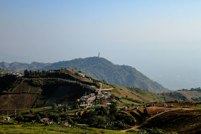 High angle view of landscape