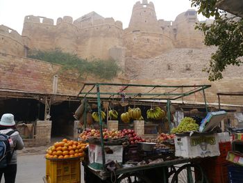 View of market stall