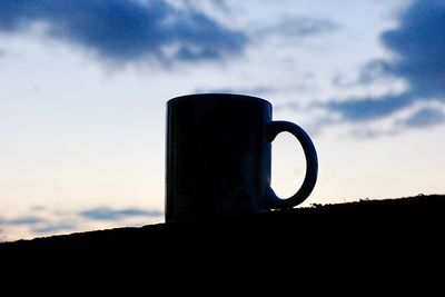 Close-up of coffee cup on table