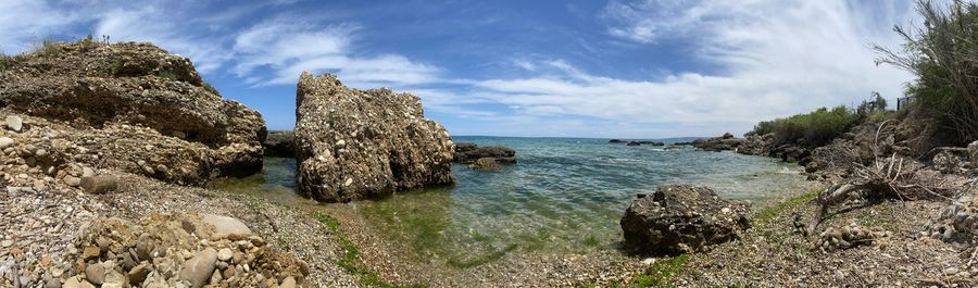 Panoramic view of sea against sky