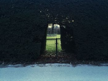 Built structure with trees in background