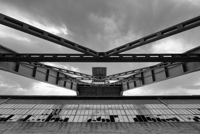 Low angle view of bridge against sky