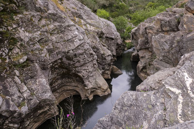 Rock formations in water