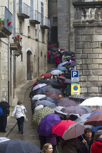 People on street in city