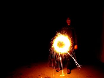 Light painting at night