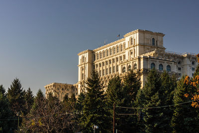 Low angle view of historical building against sky