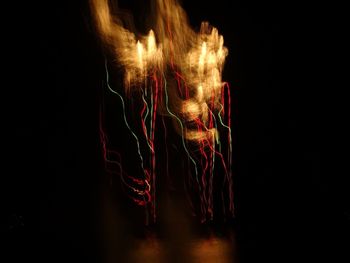 Light trails at night