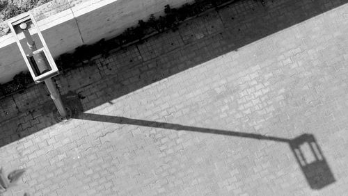 High angle view of shadow on ground