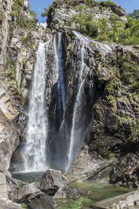 Beautyful waterfall in valle maggia