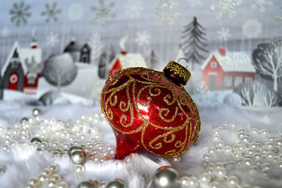 Close-up of christmas decorations