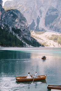 Scenic view of lake against mountains