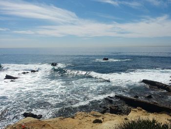 Scenic view of sea against sky