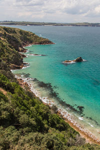 The shore of phillip island on a sunny day